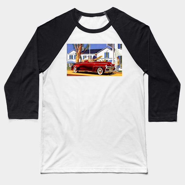 1941 Red DeSoto Baseball T-Shirt by RAURAU